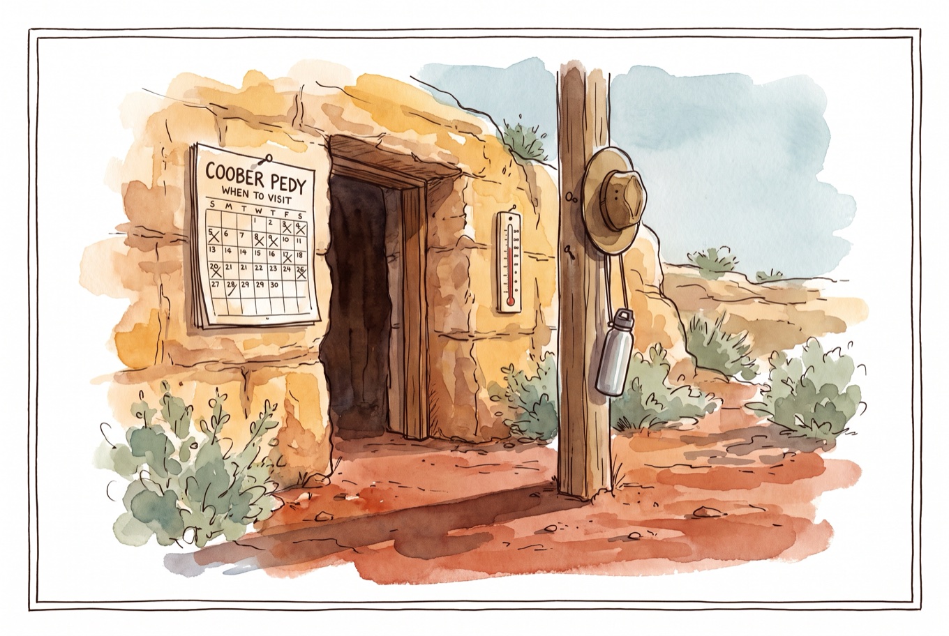 Watercolour field illustration of When to Visit & How Long to Stay